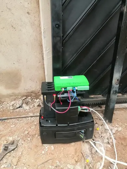 Gate controller and backup battery wired in