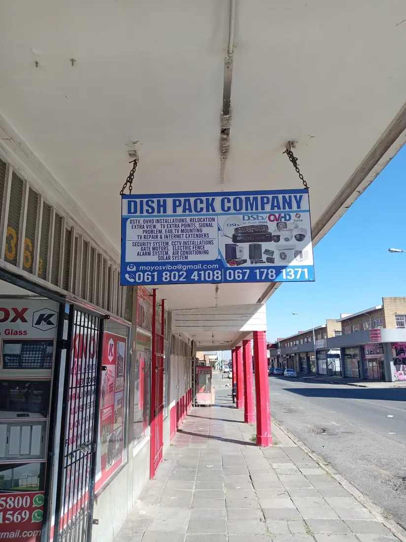 Dish Pack Company shopfront signage in Gauteng